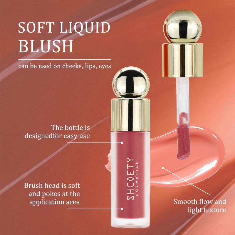 Matte Liquid Blush Natural Brightening Lipstick Dual Purpose Liquid Dark Red