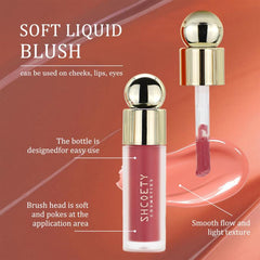 Matte Liquid Blush Natural Brightening Lipstick Dual Purpose Liquid Dark Red