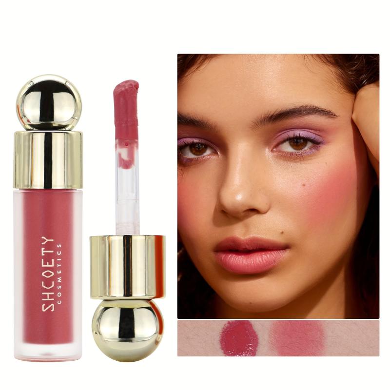 Matte Liquid Blush Natural Brightening Lipstick Dual Purpose Liquid Dark Red