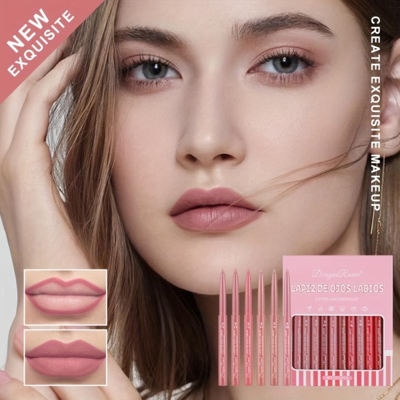 Vegan Lip Liner Pencil 24H Wear Waterproof & Smudge Resist Creamy Formula