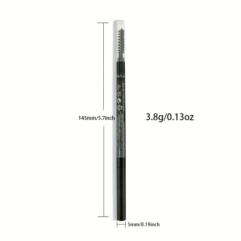 4 Colors Eyebrow Pencil with Soft Spiral Brush
