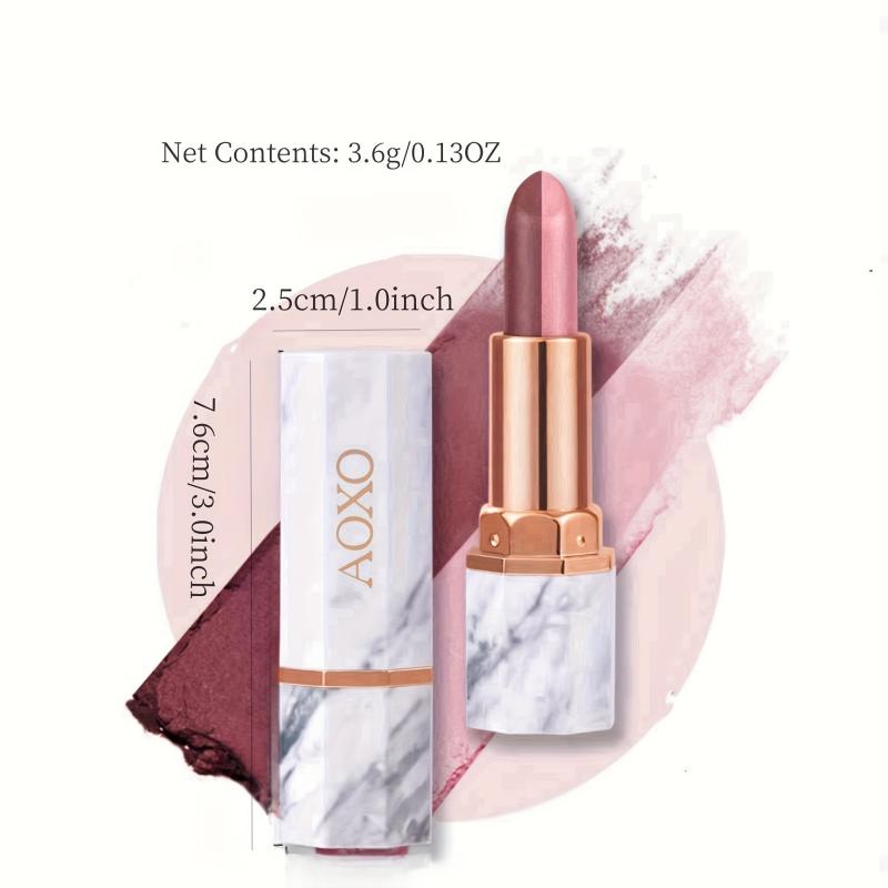 Two Tone Shimmer Eyeshadow Stick Brown Orange Natural Eye Makeup