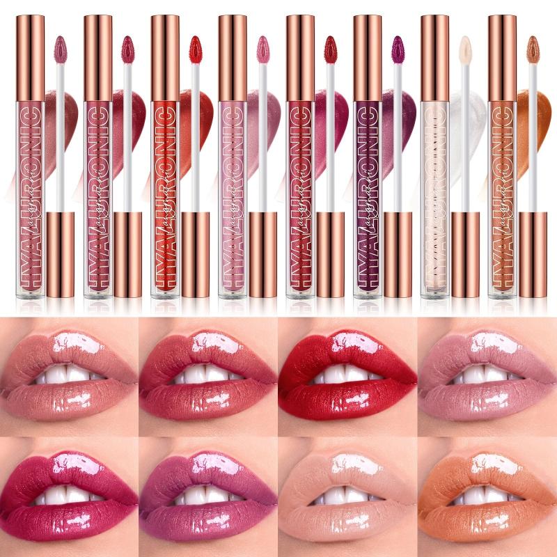 Hyaluronic Acid Lip Glaze Glitter Non-stick Cup Lip Gloss