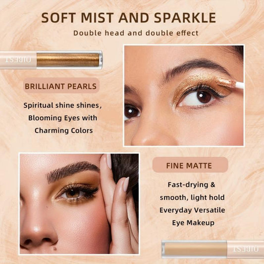 6pcs Liquid Eyeshadow Set Pearly Matte Double Ended Eyeshadow
