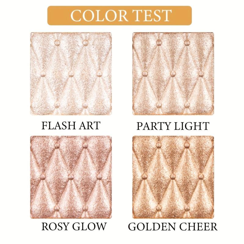 4 Highlighter Palette Glitter Shimmer Pearl for Brightening