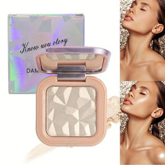 Golden Pearly Highlighter Powder Compact