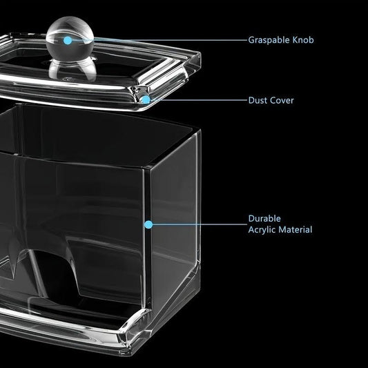 Clear Swab Holder Ball Dispenser Bathroom Storage