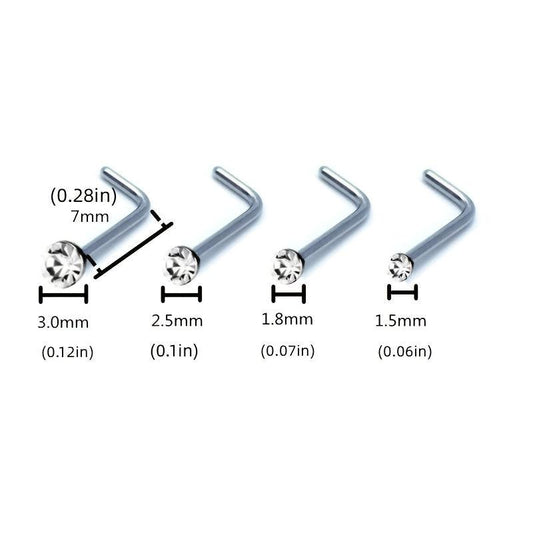 14pcs Surgical Steel Nose Rings Lip Stud Body Jewelry