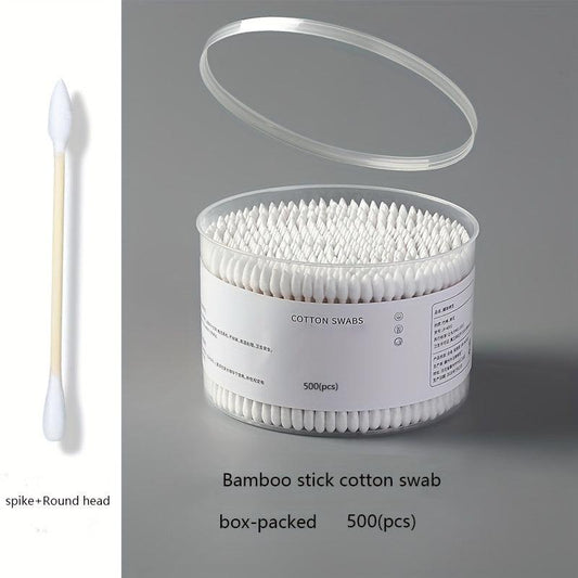 500pcs Double Tip Cotton Swabs for Ear Nose Clean