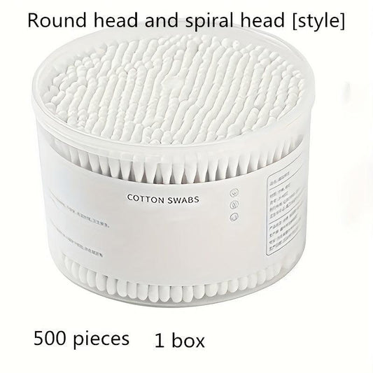 100-500pcs Disposable Double Thick Cotton Swabs for Ears & Makeup