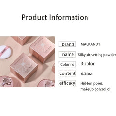 Silky Lightweight Setting Powder Brightening Skin Tone Natural Nude Makeup