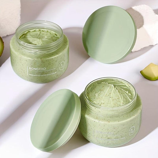 Organic Avocado Body Scrub - Exfoliates, Nourishes, Cleanses