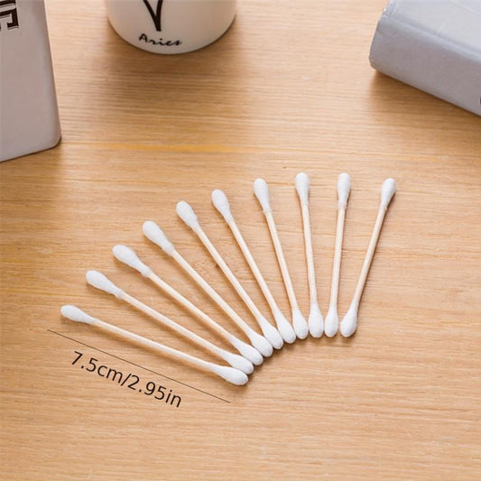 1000pcs Double Head Cotton Swabs for Ear & Makeup Care