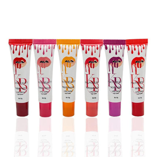 6PCS Peel Off Liquid Lipstick Set Waterproof Long Lasting Lip Gloss