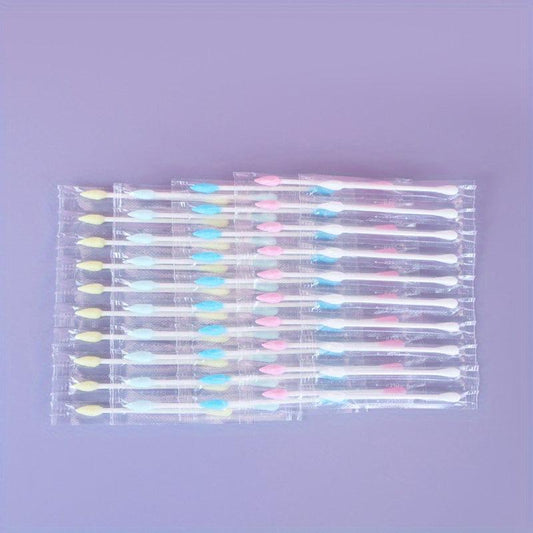20pcs Disposable Cotton Swabs Individually Wrapped Round & Pointed Tip