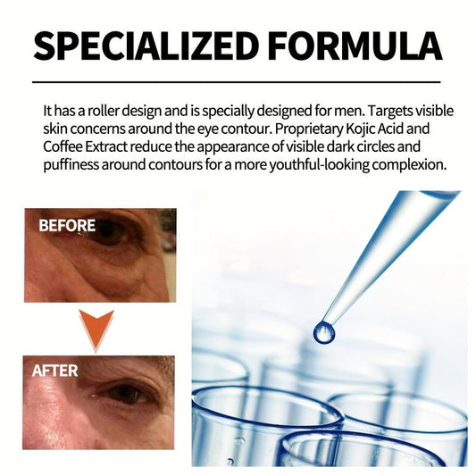 Men's Eye Roller Cream for Dark Circles & Bags 10ml