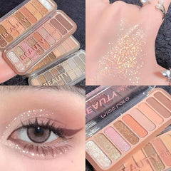 Long Lasting Pearly Eyeshadow Shimmer Matte Finish Makeup