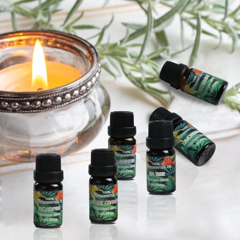 6 pack 10ml Natural Essential Oil Gift Set for Aromatherapy