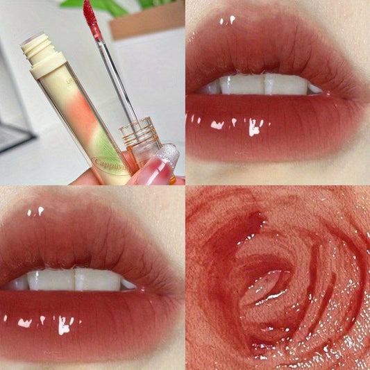 4 Colors Mirror Effect Lip Gloss Hydrating Plumping Water Gloss Lip Gloss
