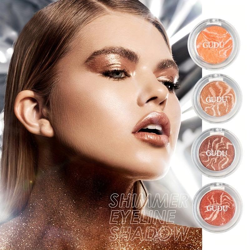 Sheer Nude Eyeshadow with Silver Glitter Texture