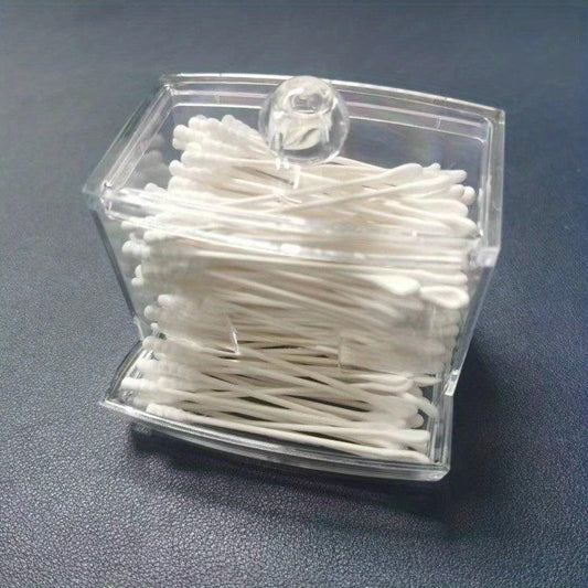 Clear Acrylic Cotton Swab Stick Holder Organizer Case