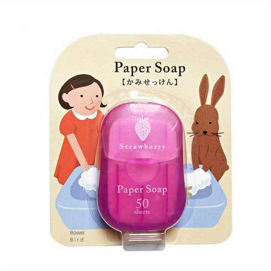 Portable Paper Soap Tablets x 50 - 6 Colors & Flavors - Travel Size Hand Washing