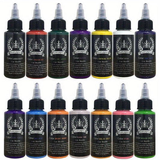 14 Colors Tattoo Ink Set Long Lasting Tattoo Painting Supplies
