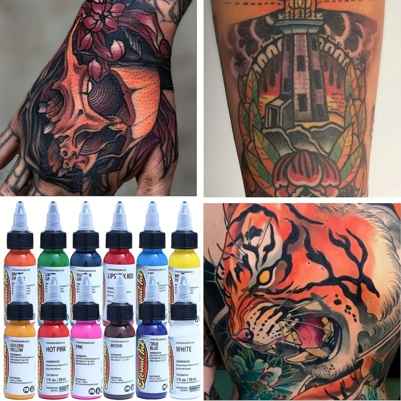 14 Colors Tattoo Ink Set Professional Long Lasting Tattoo Pigment
