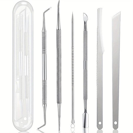 Ingrown Toenail Pedicure Tool Kit 6 Pcs Stainless Steel Nail Care for Seniors