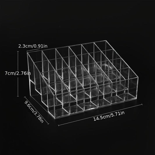 24 Grid Acrylic Lipstick Stand Case Makeup Display Rack