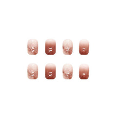 24 Pcs Gradient Coffin Press On Nails for Women & Girls