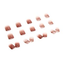 24 Pcs Gradient Coffin Press On Nails for Women & Girls