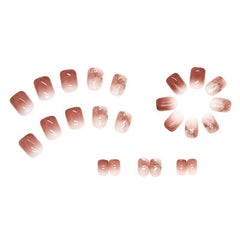 24 Pcs Gradient Coffin Press On Nails for Women & Girls