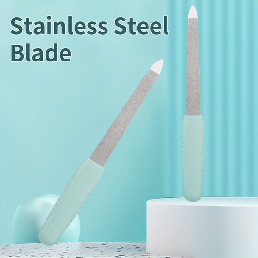 Stainless Steel Nail Filer with Silicone Handle
