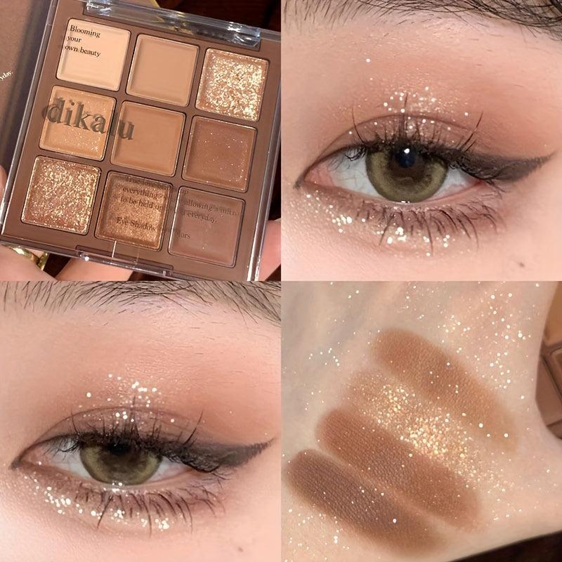 9 Colors Eyeshadow Palette Matte Metallic Finish