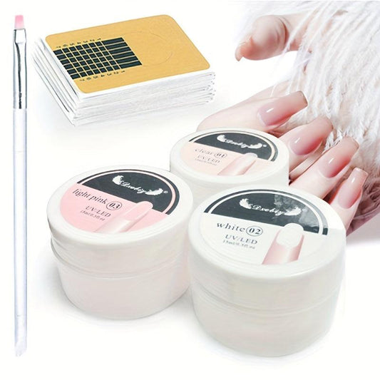 Nail Gel Kit with Forms & Extension Gel Set