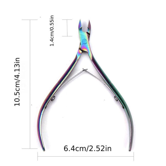 Stainless Steel Nail Clipper Scissor for Dead Skin - Rainbow