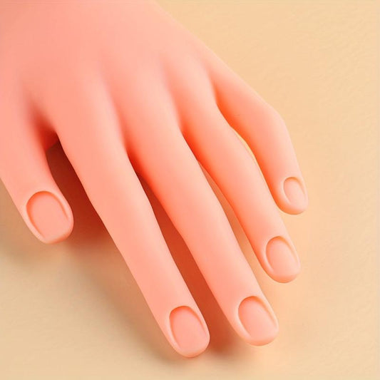Flexible Silicone Practice Hand for Nail Training