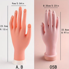 Flexible Silicone Practice Hand for Nail Training