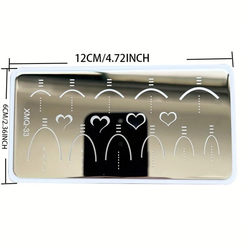 Heart Curve French Stamping Image Plate Manicure DIY Stamp Plate