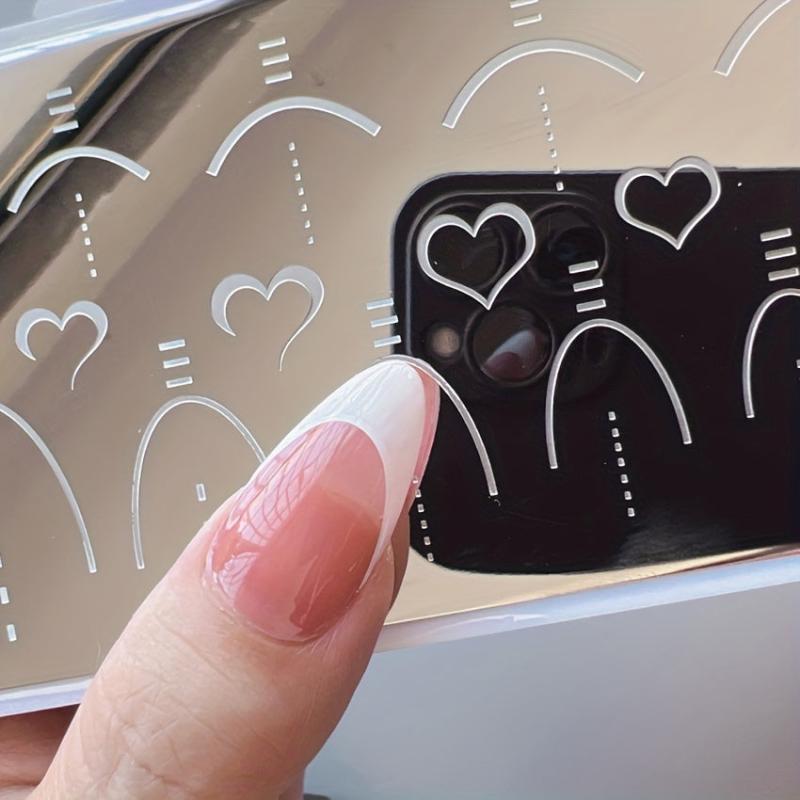 Heart Curve French Stamping Image Plate Manicure DIY Stamp Plate