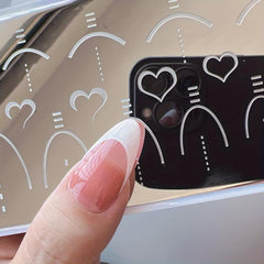 Heart Curve French Stamping Image Plate Manicure DIY Stamp Plate