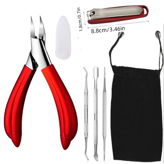 Professional Toenail Clippers for Thick Nails - Curved Blade Grooming Tool