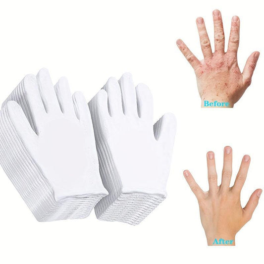12 Pairs Moisturizing Cotton Gloves Overnight One Size Fit Men Women