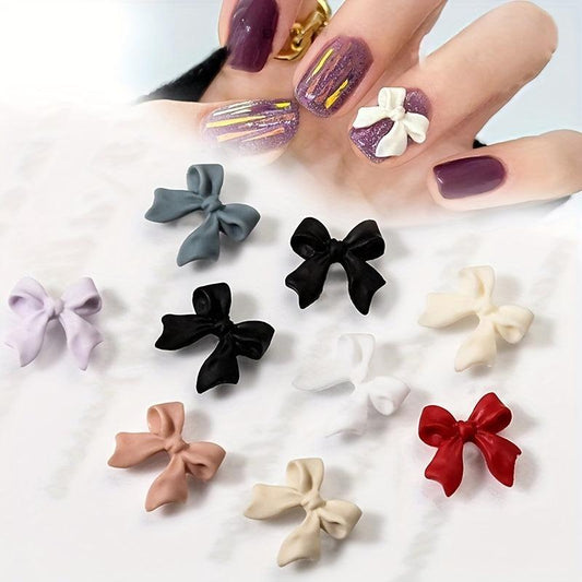 50pcs Colorful 3D Bows Nail Art Charms for DIY Nail Art Jewelry