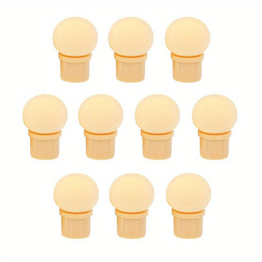 10pcs Nail Brush Sponge Replaceable Head for Glitter Powder Dotting Pen
