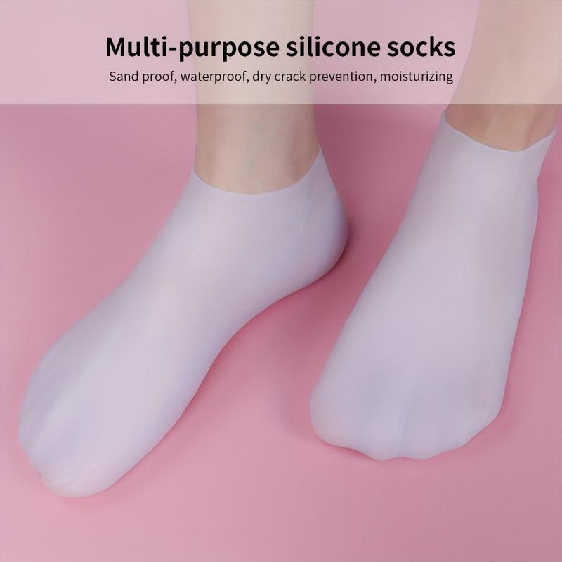 Moisturizing Silicone Gel Socks for Dry Cracked Heels Foot Care Tool
