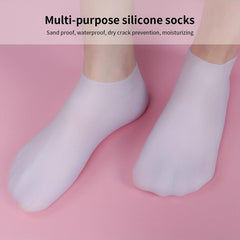 Moisturizing Silicone Gel Socks for Dry Cracked Heels Foot Care Tool