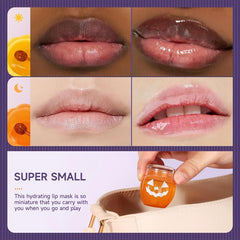2pcs 16g Honey & Night Lip Care Mask Combo, Pumpkin Devil Face