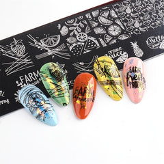 Stainless Steel Stamping Plate with Flower Rose Patterns